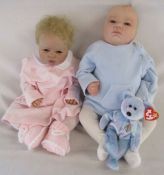 2 Reborn baby dolls - 21" realborn 'Landon' awake by beautiful babies by artist Jennifer Felt,