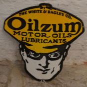 Oilzum enamel sign 46cm by 46cm