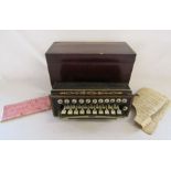 Unmarked but possibly Busson Brevete Paris flutina accordion with mother of pearl keys