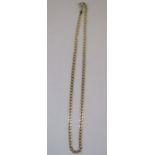 9kt gold flat link belcher chain - total weight 7.5g