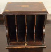 Victorian mahogany letter rack Ht 29cm D 22cm L 28cm
