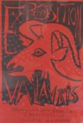 'Exposition Vallauris' Pablo Picasso lithographic print approx. 47cm x 38.5cm