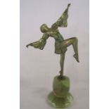 An Angerle cold painted bronze figurine of a ballerina on a marble base approx. 23cm tall