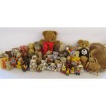 Large collection of teddy bears to include some musical teddies and miniatures, also includes an