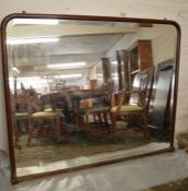 Extremely large Victorian overmantel mirror L 162cm Ht 132cm