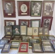 Large collection of framed prints relating to Alfred, Lord Tennyson and his family and friends