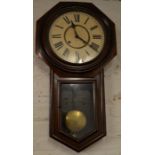 Ansonia Clock Co. New York  drop dial wall clock