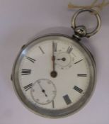 Silver pocket watch Chester 1886 D 5.5 cm, the movement inscribed H Taylor 119 Masbro Street,