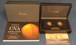 2 Queen Victoria full sovereigns 1887 & 1897 in a Hattons of London presentation box with