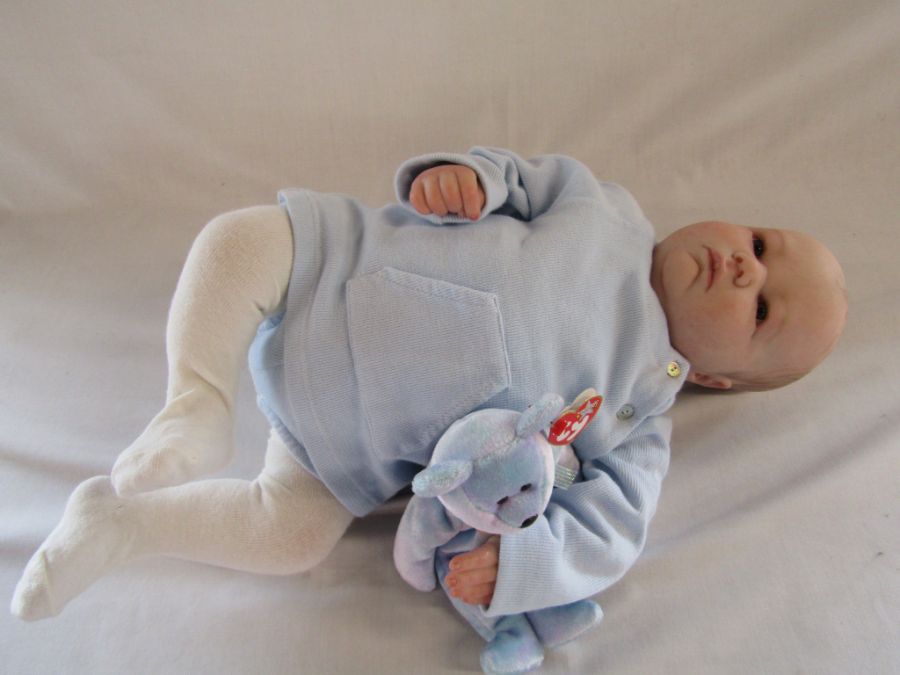 2 Reborn baby dolls - 21" realborn 'Landon' awake by beautiful babies by artist Jennifer Felt, - Image 2 of 12