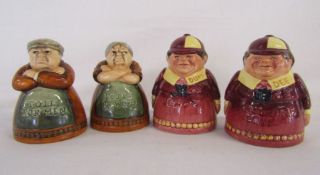 Royal Doulton Toil for Men and Vote for Women salt and pepper pots and Tweedle Dee and Tweedle Dum