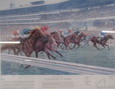 'Racecourses of Britain'  Paul Hart - A pencil signed open edition print approx. 88cm x 75.5cm