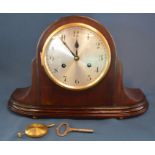 Junghans mahogany cased Napoleon hat mantel clock