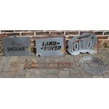 6 metal car signs / templates