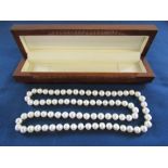 Natural pearl necklace approx. 43cm drop
