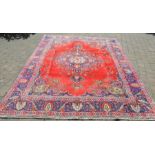 Multi coloured Persian tabriz carpet 335cm by 245cm