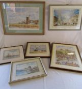 A collection of pictures and prints to include 'Cley Mill Norfolk' and 'Wrawby Post Mill' - 'Louth