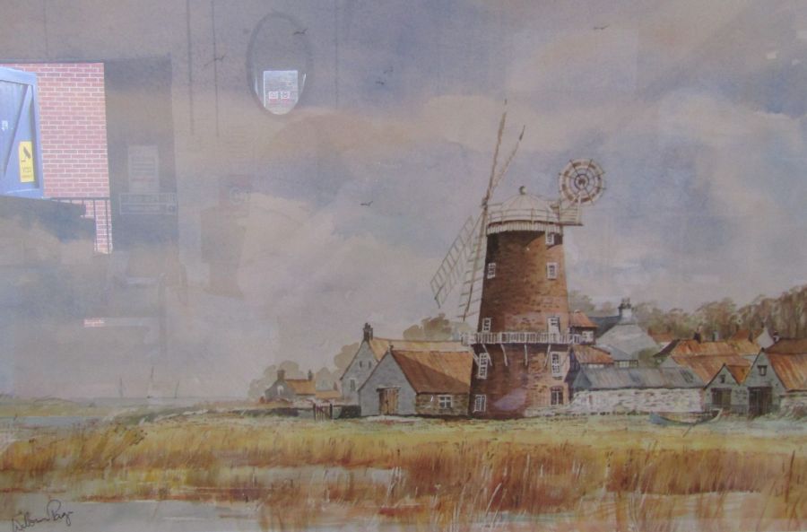 A collection of pictures and prints to include 'Cley Mill Norfolk' and 'Wrawby Post Mill' - 'Louth - Image 2 of 14
