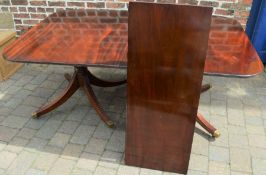 Regency style mahogany dining table by Millwood Cabinet Makers (requires screws to secure tops) with