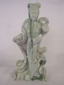 Jade Oriental figure approx. 24.5cm tall