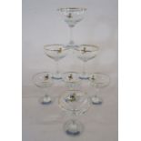 7 Babycham glasses