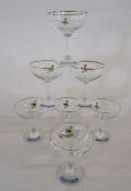 7 Babycham glasses