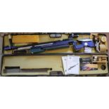 Feinwerk P70 match .177 air rifle with carry case with empty pressurized gas bottle