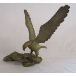 Large brass eagle approx. 30cm tall