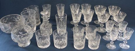 Selection of mostly Edinburgh crystal glassware