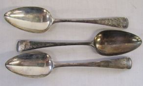 3 x Stephen Adams II 1799/1805 silver serving spoons total weight 6.32ozt