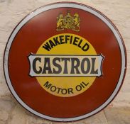 Castrol enamel sign dia. 61cm