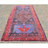 Heavy piled Persian nahavand carpet (repaired) 360cm by 147cm