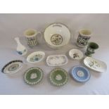 Wedgwood items to include a Kutani Crane dish, jasper ware, Runnymede, Clementine and tankards etc