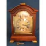 Tall Westminster chime bracket clock with brass handle Ht 36cm