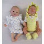 2 Reborn baby dolls 20" light weight doll with painted hair and open eyes and 20" light weight