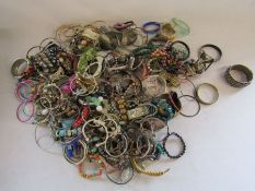 Collection of costume jewellery - mainly bangles and bracelets
