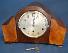 Large double chime clock (Westminster & Whittington chimes) Ht 24cm L 38cm
