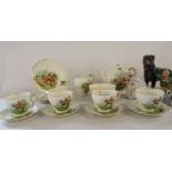 Royal Winton Hounds and Horses tea set, Rottweiler figure, Goebel figures etc