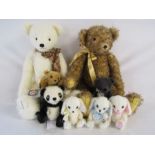 A collection of Barnetby Bears, White and Mohair tipped bear approx. 21"