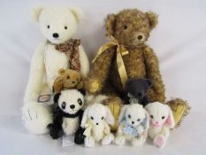 A collection of Barnetby Bears, White and Mohair tipped bear approx. 21"