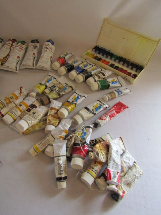 Collection of vintage paints and artist materials to include Winsor & Newton, Rowney etc - Image 3 of 7