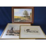 Signed limited edition print "Money's Mill Sleaford" by Robin Wheeldon 679 / 950, Oliver Hall signed