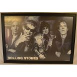 Large framed Rolling Stones poster 100cm by 70cm