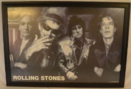 Large framed Rolling Stones poster 100cm by 70cm