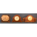 3 small vintage mantel clocks (AF)