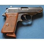 Deactivated Walther PPK pistol with leather holster with  EU 2018/337 deactivation certificate -