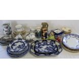 Selection of ceramics including Colclough bone china part dinner service, Spode "Landscape" part