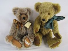 A Sharon July Pine Forest bear - Frost Jo No12 and Big Softies 'Bertie' made by hand in Yorkshire