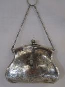 G Norman 1918 silver purse - total weight 3.74ozt