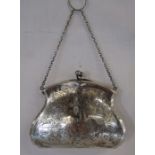 G Norman 1918 silver purse - total weight 3.74ozt